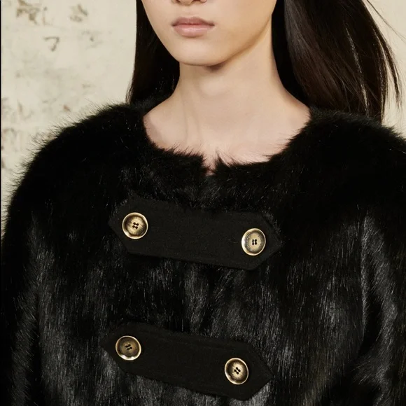 ZARA MX SHRLNG PRKR Faux fur jacket